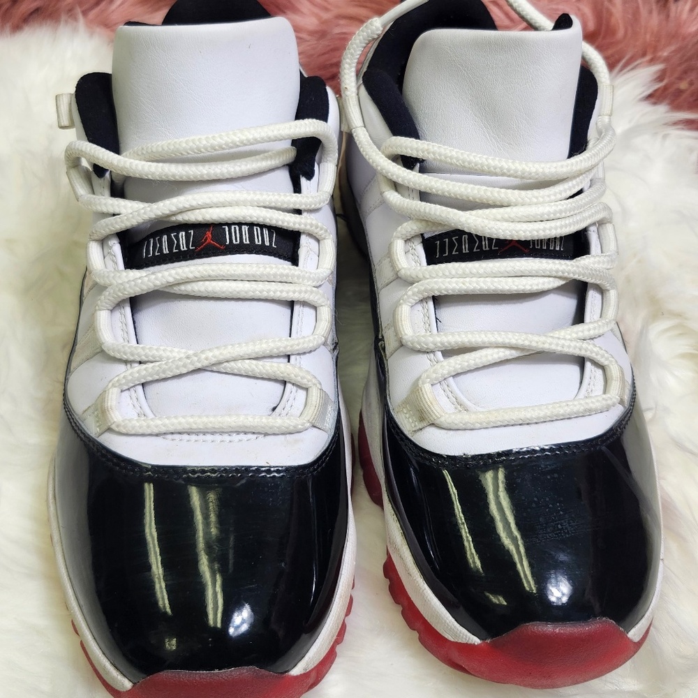 Jordan Low White Black Red Retro Sneakers
